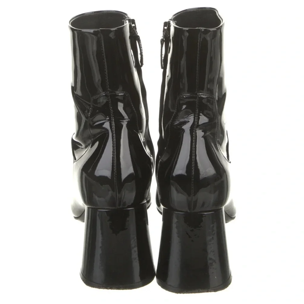 Khaite Wythe Black Patent Leather Ankle Boots 41- Never worn NWT - Picture 4 of 5